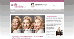 Desktop Screenshot of perfekt-schminken.de