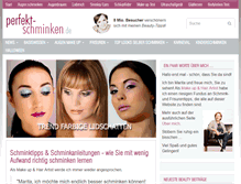 Tablet Screenshot of perfekt-schminken.de